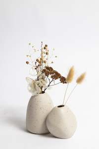 Little Rick Beige Speckle Vase