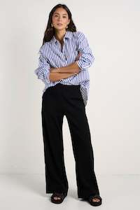 Clothing: Best Life Black Soft Crepe Wide Leg Pant