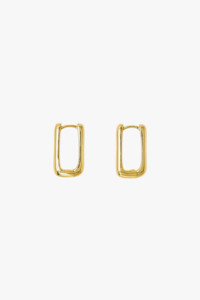 Clothing: Bloq Rectangle 18k Gold Plated Earrings