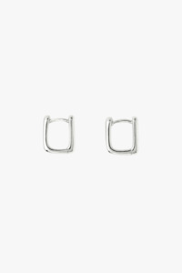 Clothing: Mini Bloq Square Sterling Silver Earrings