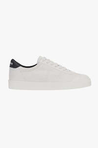 Clothing: 2843 White With Black Trim Club Canvas Grape-Faux Leather Sneaker