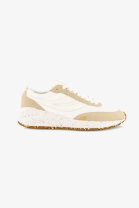 4089 Beige 9TS Slim Vegan Leather Trainers