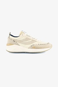 Clothing: 4089 Beige 9TS Slim Calfhair Details Trainers