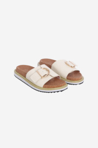 Nellie Cream Buckle Slide