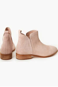 Douglas Blush Snake Suede Ankle Boot