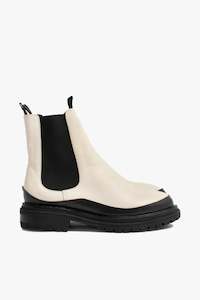 Clothing: Otis Vanilla Leather Chunky Boot