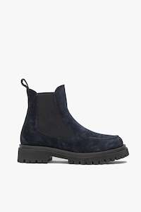 Clothing: Vixen Blue Suede Chelsea Low Boot