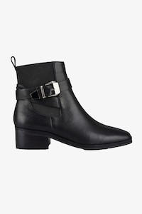 Clothing: Lennox Black Leather Boot