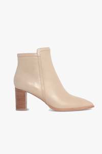 Marlee Mid Heel Bone Ankle Boot