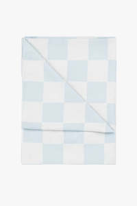 Cove Sky Check Cotton Beach Towel