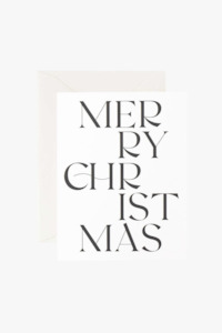 Clothing: Modern White Merry Christmas Greeting Card