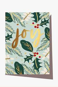 Clothing: Christmas Greenery Mint Greeting Card