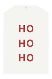 HoHoHo White Xmas Gift Tag