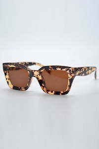 Clothing: Onassis Square Turtle with Brown Lens Sunglasses