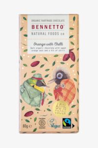 Clothing: Orange Chilli 80g Orange Fairtrade Chocolate