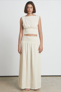 Clothing: The Crinkle Cream Maxi Skirt