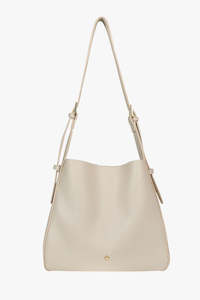 Clothing: Otto Beige Grain Hobo Bucket Bag