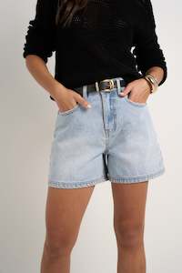 Social Beach Blue Denim Shorts