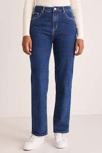 Lexie Dark Blue High Waist Straight Leg Jean