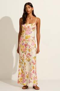 Clothing: Lavinia White Floral Strappy Maxi Dress