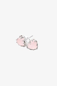 Love Claw Rose Quartz Stud Earrings