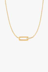 Clothing: Glam Rock Gold Interlock Necklace