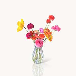 Flower: Seasonal Flowers In A Glass Vase