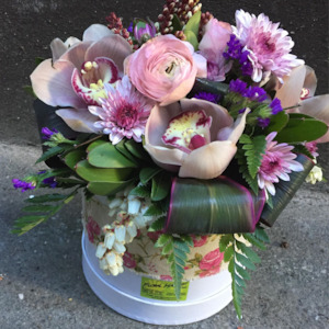 Florist: Pretty In Pinks Arrangement.