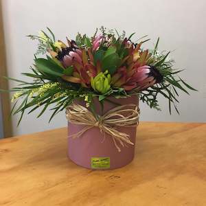 Custom Hat Box Bouquet.