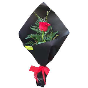 Single Red Rose bouquet