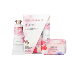 Pink Petal Hand Cream And Cleansing Bar Set