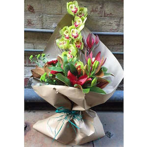 Eco Friendly Reds & Greens Bouquet.