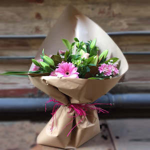 Florist: Eco Friendly Pinks & White Bouquet.