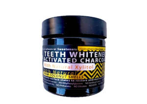 Natural Teeth & Oral Care: Teeth Whitener - Activated Coconut Charcoal & Bamboo Toothbrush