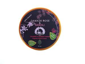 Hand & Body Care: Cocoa Butter, Coconut Oil & Manuka Honey Hand Cream - Damask Rose & Neroli