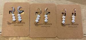 Ear Mints Trio Irregular Pearl Huggie Earrings 2403