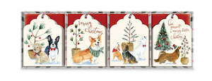 Punch Studio - Pets 16 Pkt - Christmas Diecut Gift Tags