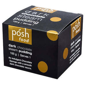 Posh Food Dark Chocolate Steam Pudding – Single