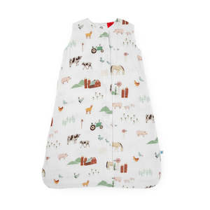 Cotton Muslin Sleeping Bag - Farmyard