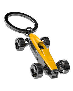 Stellar Yellow Racing Car Keychain