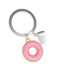 Stellar Donut & Coffee Keychain