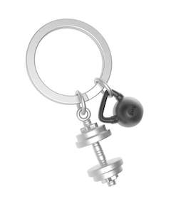 Stellar Gym Weights Keychain