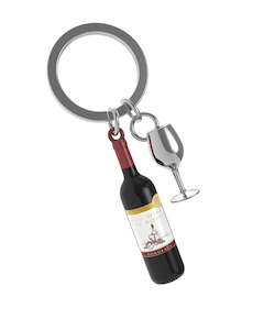 Stellar French Wine & Bottle Keychain