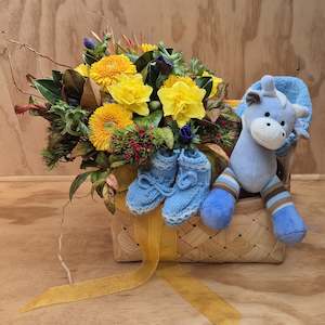 Flower: Large Baby Boy Gift Basket