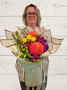 Florist: Bright palette posy.