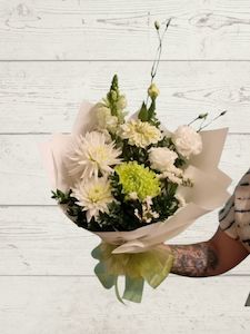 Florist: White and Green Palette posy