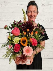 Rainbow Palette Floral arrangement.