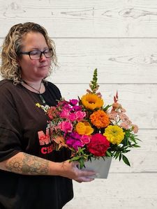 Florist: Bright Palette Floral arrangement