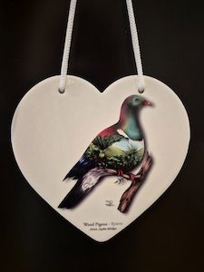 Florist: NZ Kereru Ceramic Heart