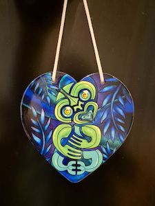 NZ Tiki Ceramic Heart